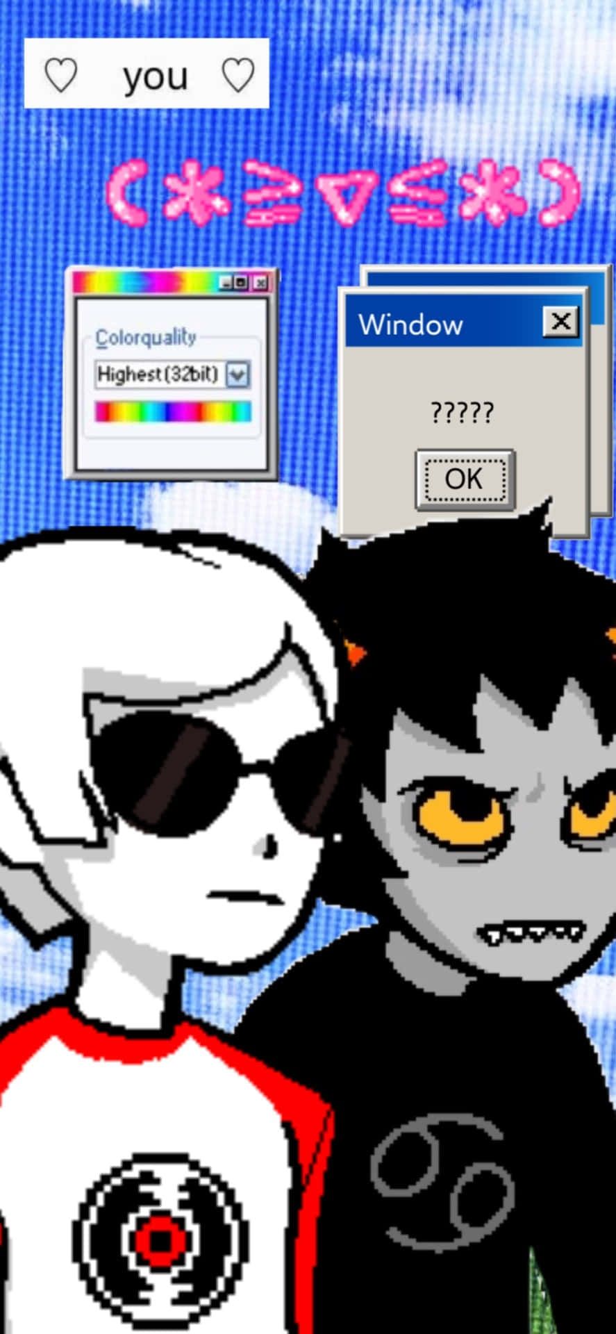 887x1920 Download Scenecore Dave Strider Karkat Vantas Wallpaper