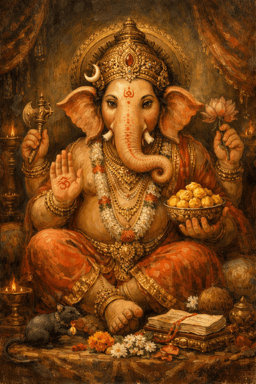 853x1280 Download Ganesha Hindu God Elephant God. Royalty Free Stock Illustration Image