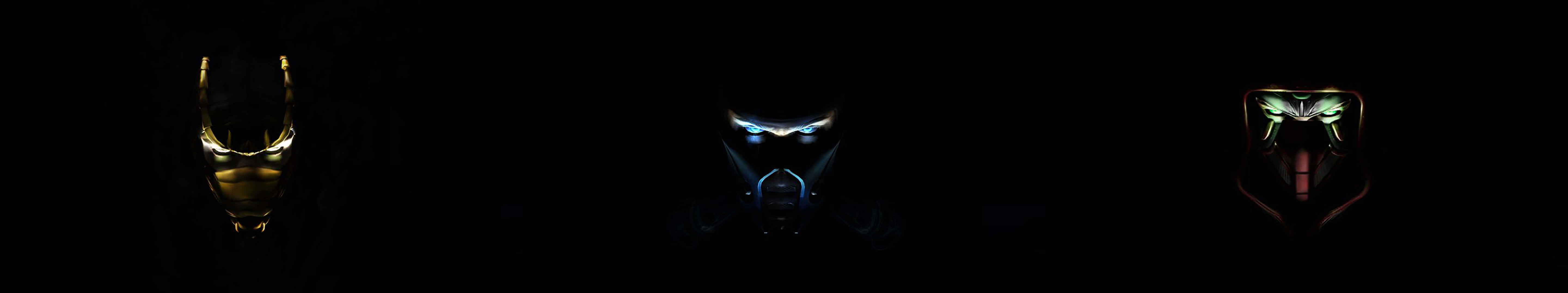 5760x1080 Mortal Kombat Scorpion, Sub, Zero And Reptile Triple Monitor Wallpaper