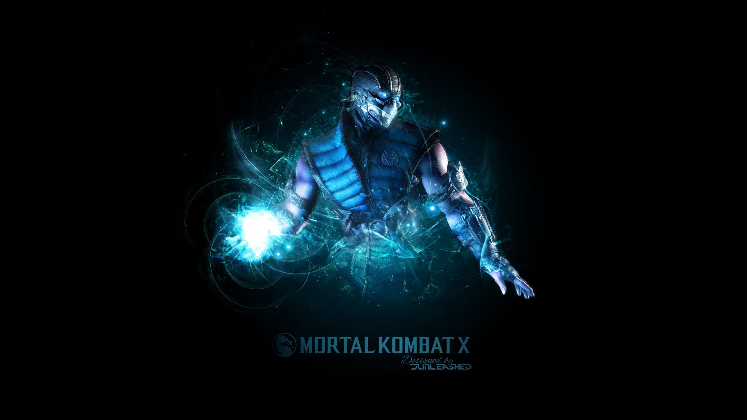 2560x1440 video Games, Mortal Kombat X, Mortal Kombat, Simple Background, Sub Zero Wallpaper HD / Desktop and Mobile Background