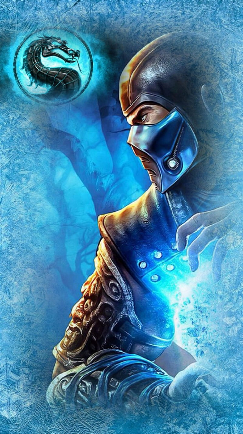 800x1424 Sub Zero, Ice, Mortal Kombat, HD Phone Wallpaper