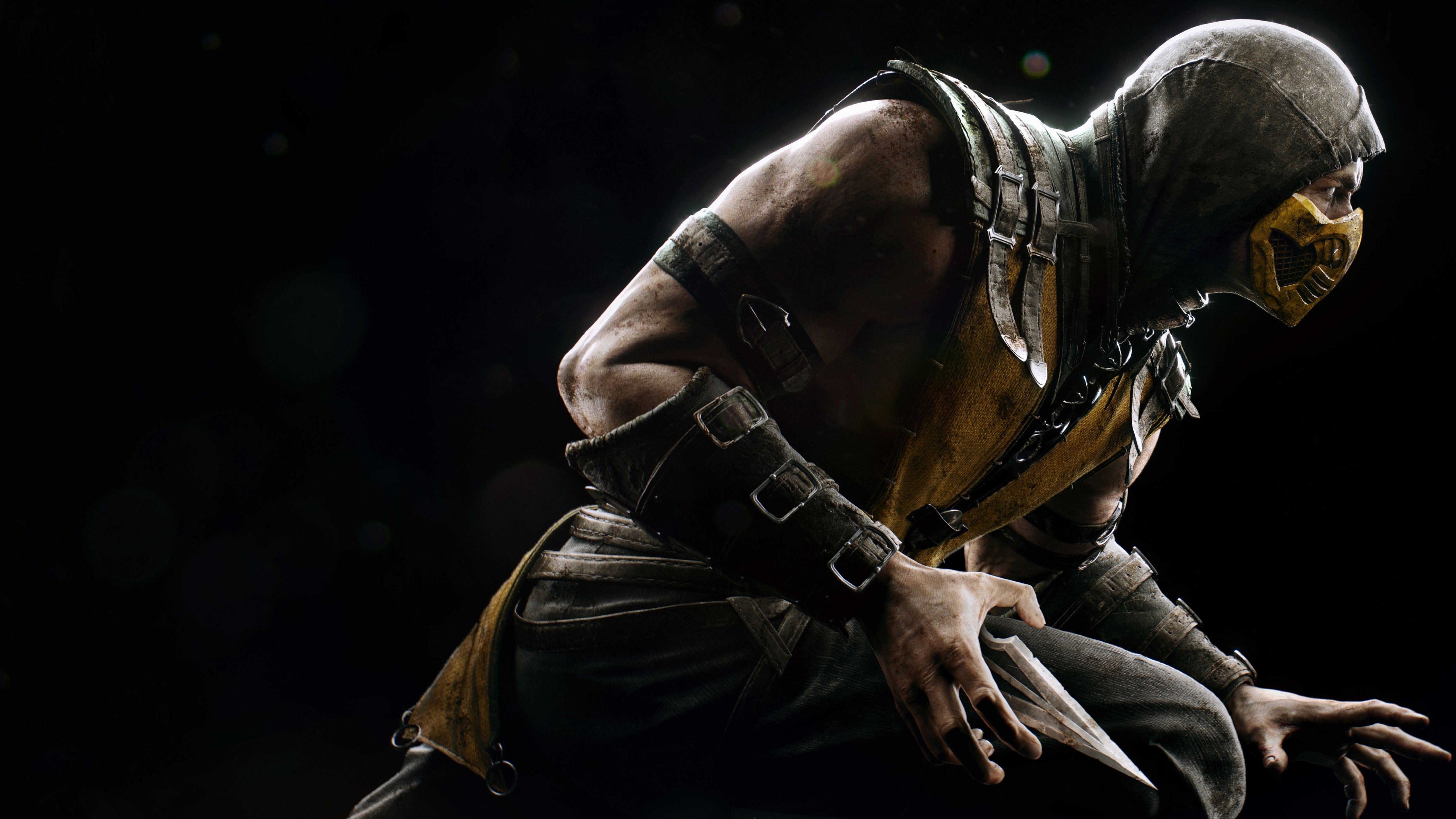 5120x2880 Wallpaper Mortal Kombat x, Scorpion, Human, Darkness, Mortal Kombat, Background Free Image