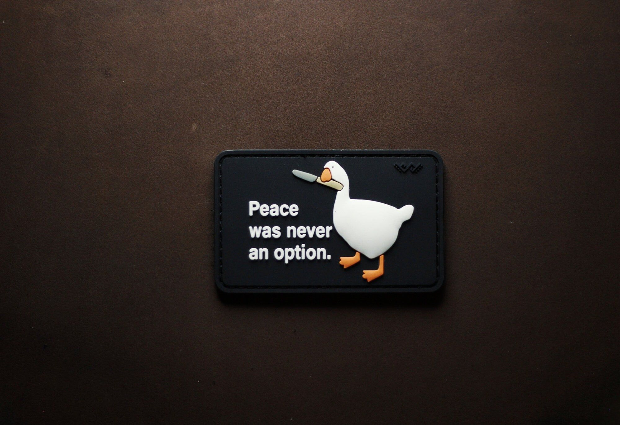 2000x1371 Buy Funny Goose Morale Patch, Peace Was Never an Option PVC Patch With Hook Backing Online in India