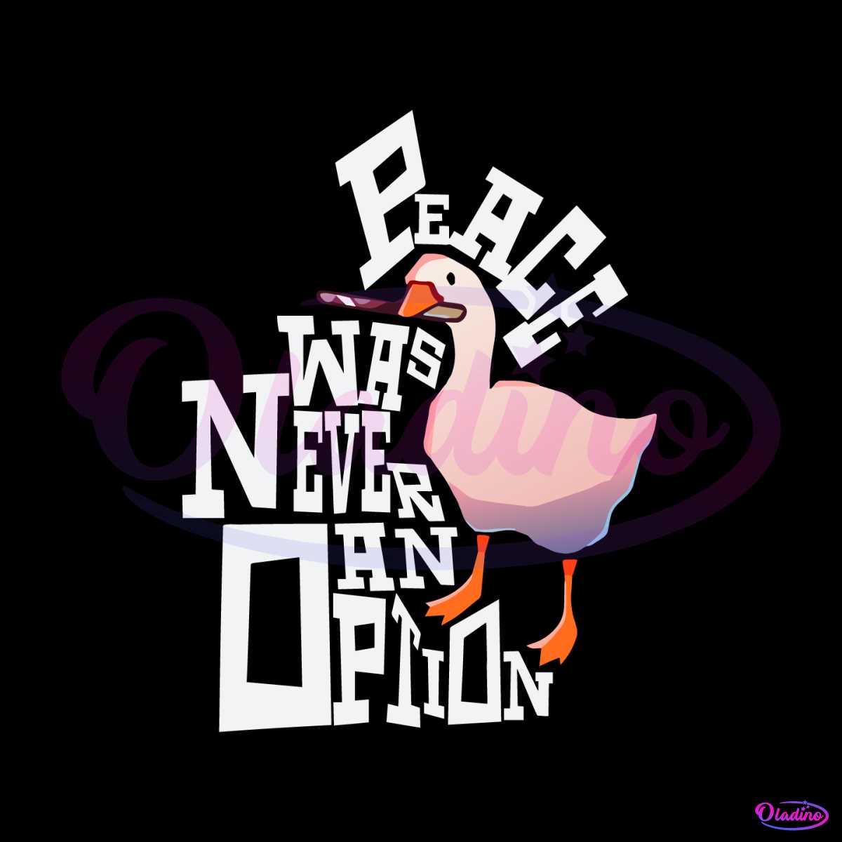 1200x1200 Peace Was Never An Option Peace Was Never An Option Angry Goose With Knife Goose Funny