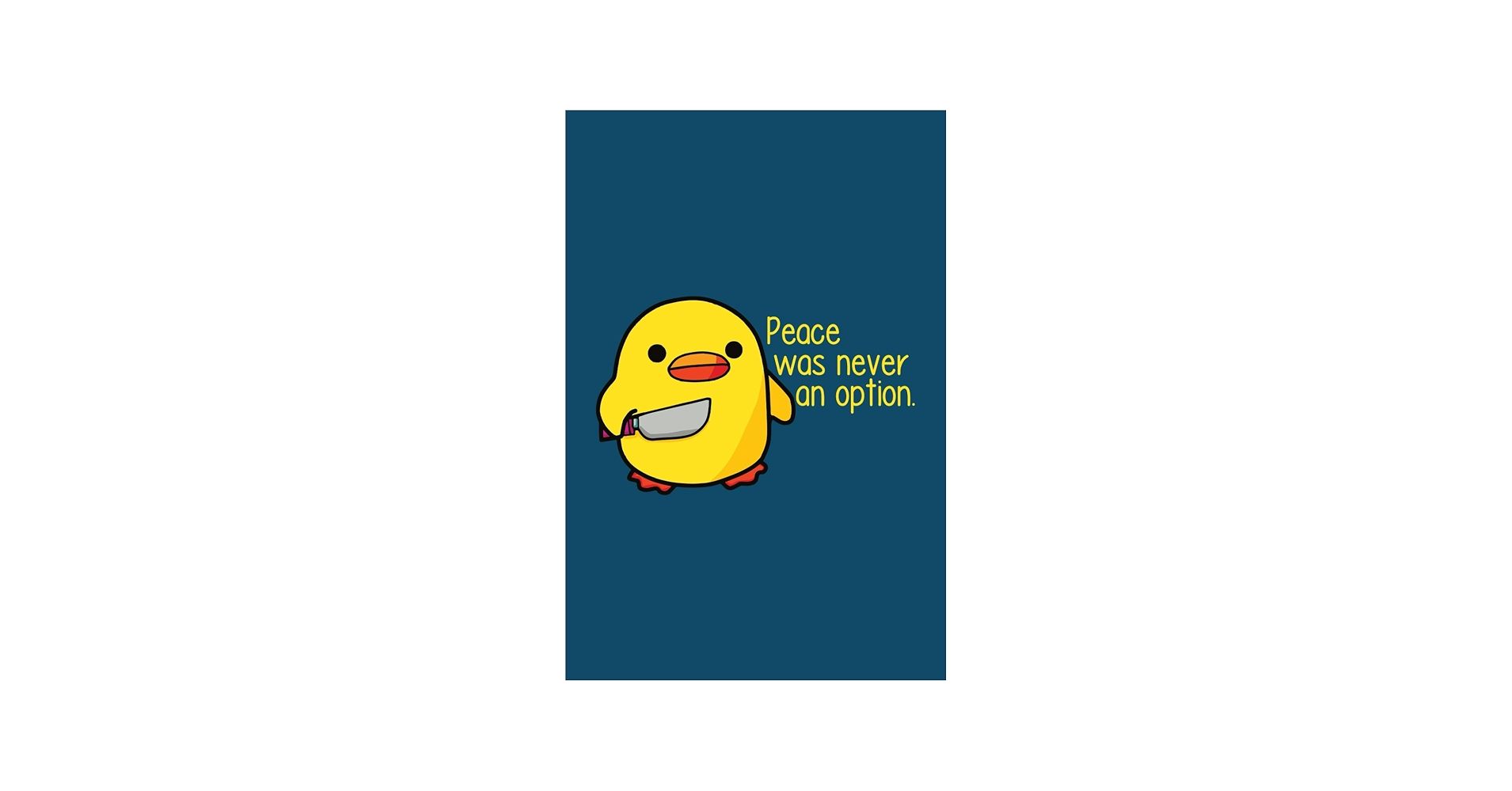 1910x1000 Peace Was Never an Option Funny Quote Custom Graphic Ruled Lined Journal Notebook, 121 Pages. Perfect for Work, Teachers,. Notes, School, Travel, Diaries, and More!: Cremone, Dale: Books