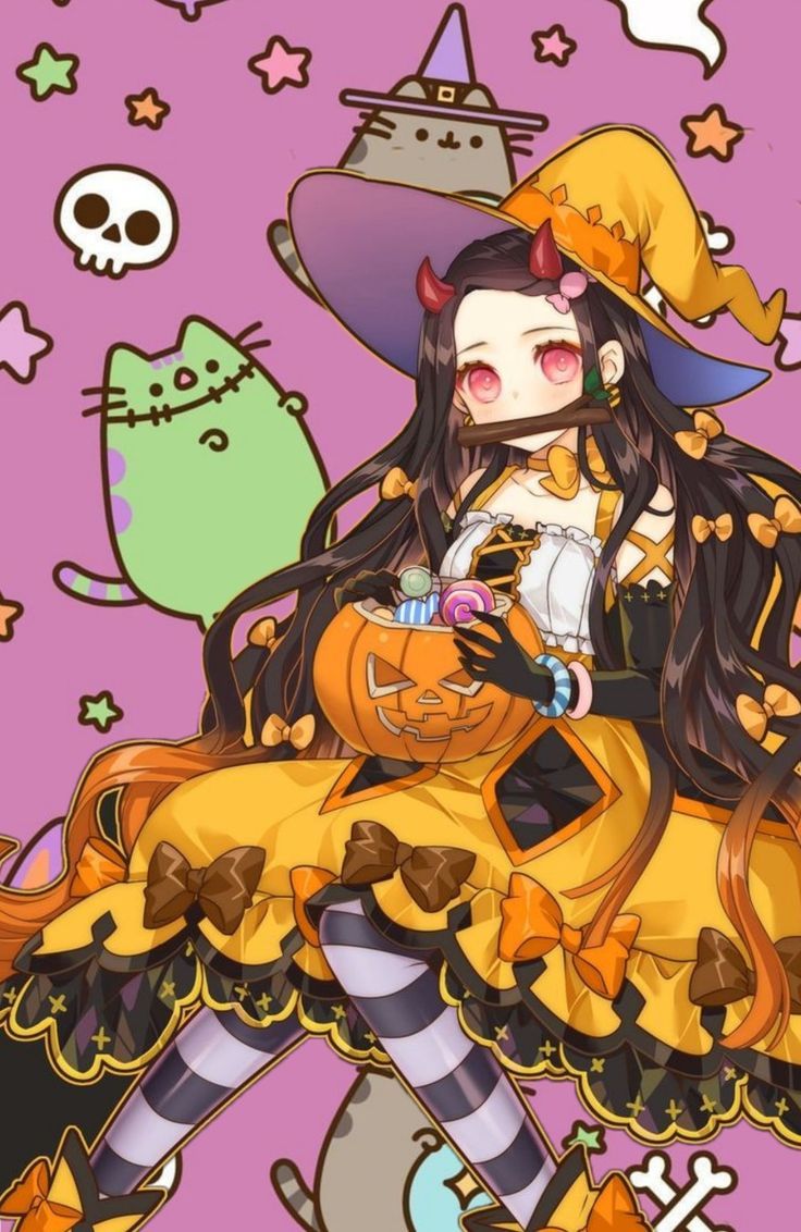 736x1132 Nezuko halloween wallpaper