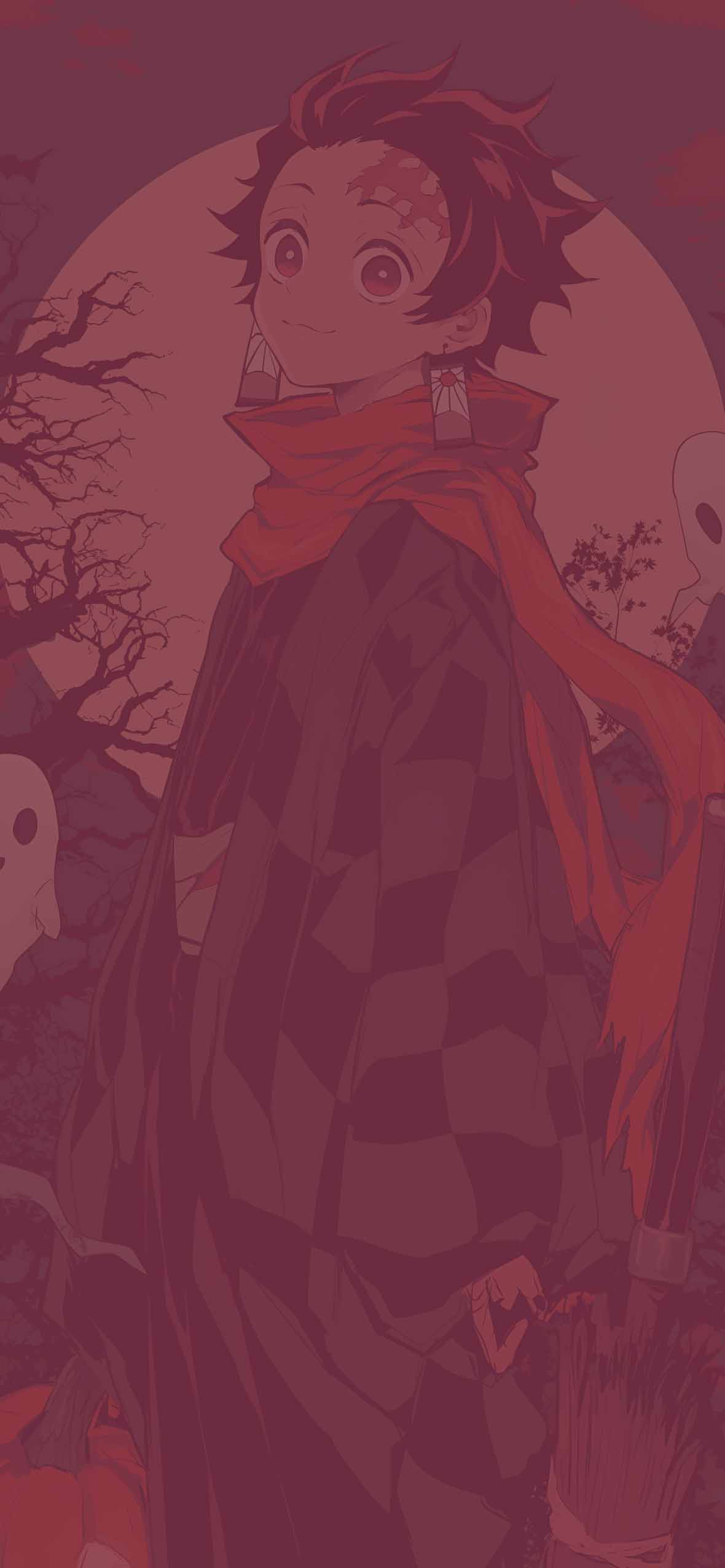 1180x2554 Demon Slayer Tanjiro Halloween Wallpaper Wallpaper HD