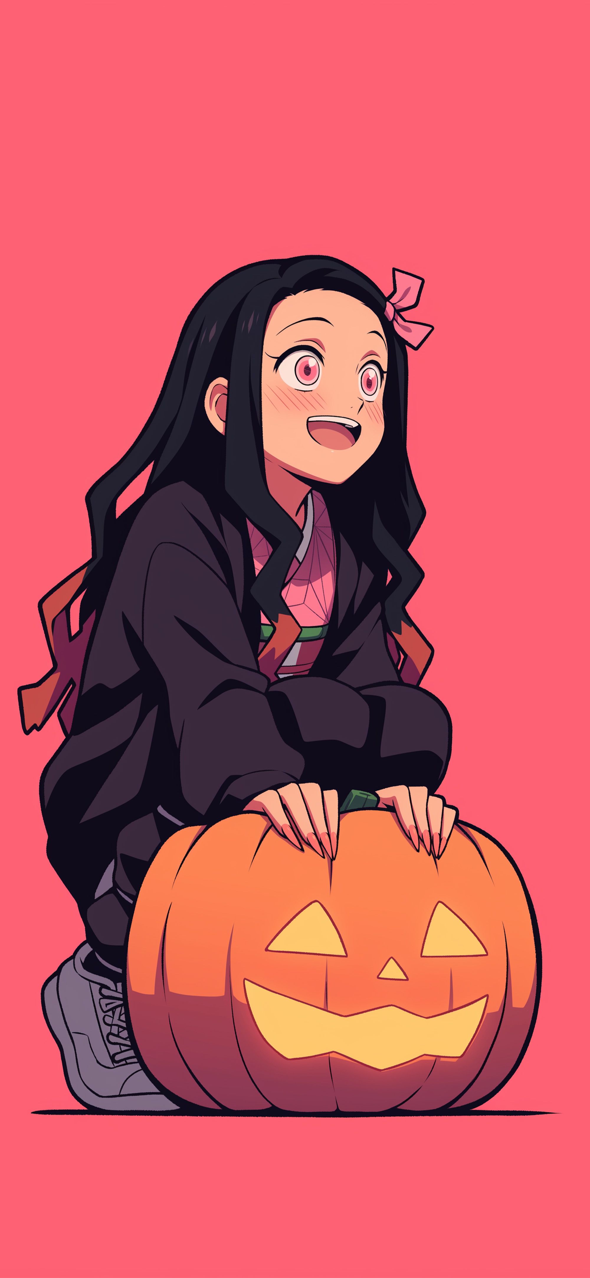 2000x4329 Halloween Nezuko Demon Slayer Cute Wallpaper