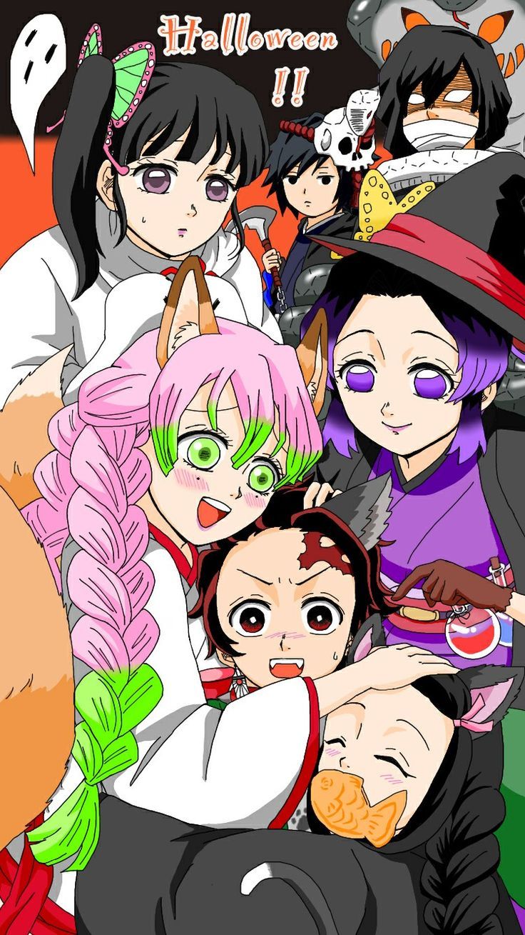 736x1309 Halloween wallpaper demon slayer. Mitsuri halloween, Demon slayer fandom, Tanjiro y shinobu