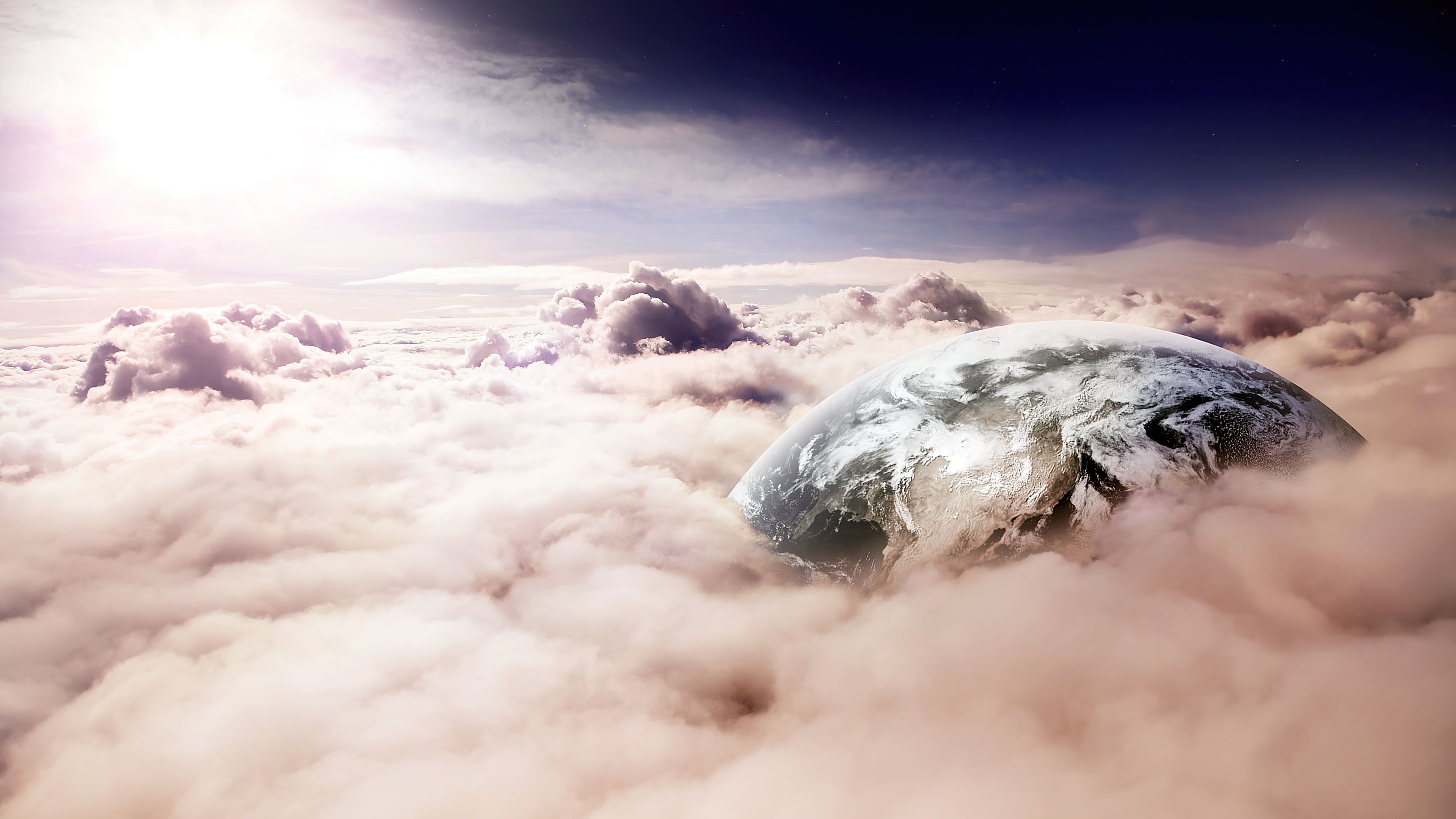 3840x2160 Earth Wallpaper 4K, Clouds, Surreal, Star Trek