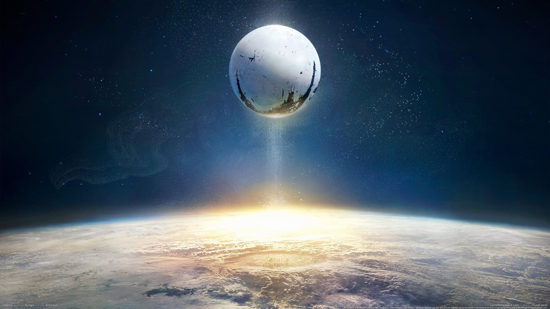 1920x1080 Globe above earth atmosphere HD wallpaper