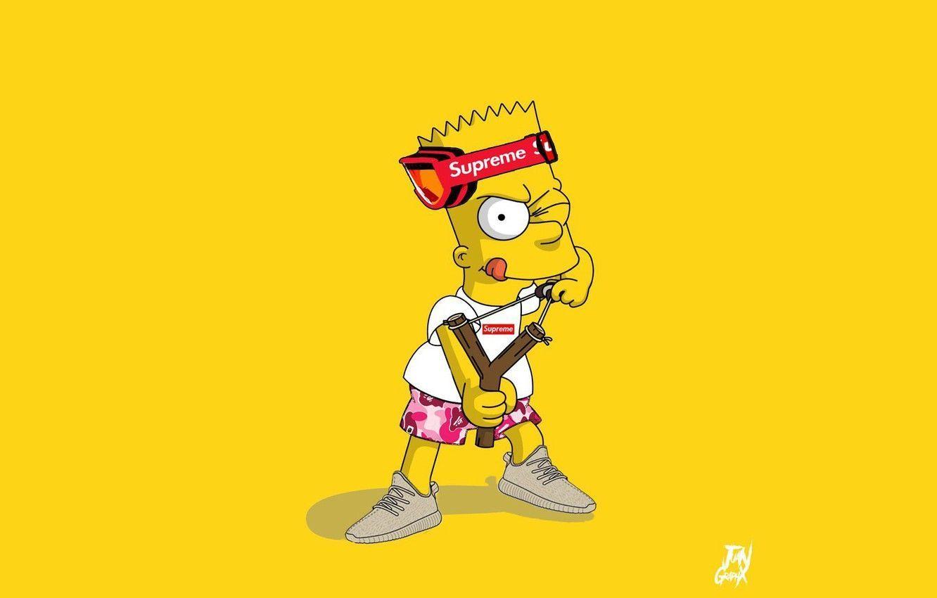 off white bart simpson