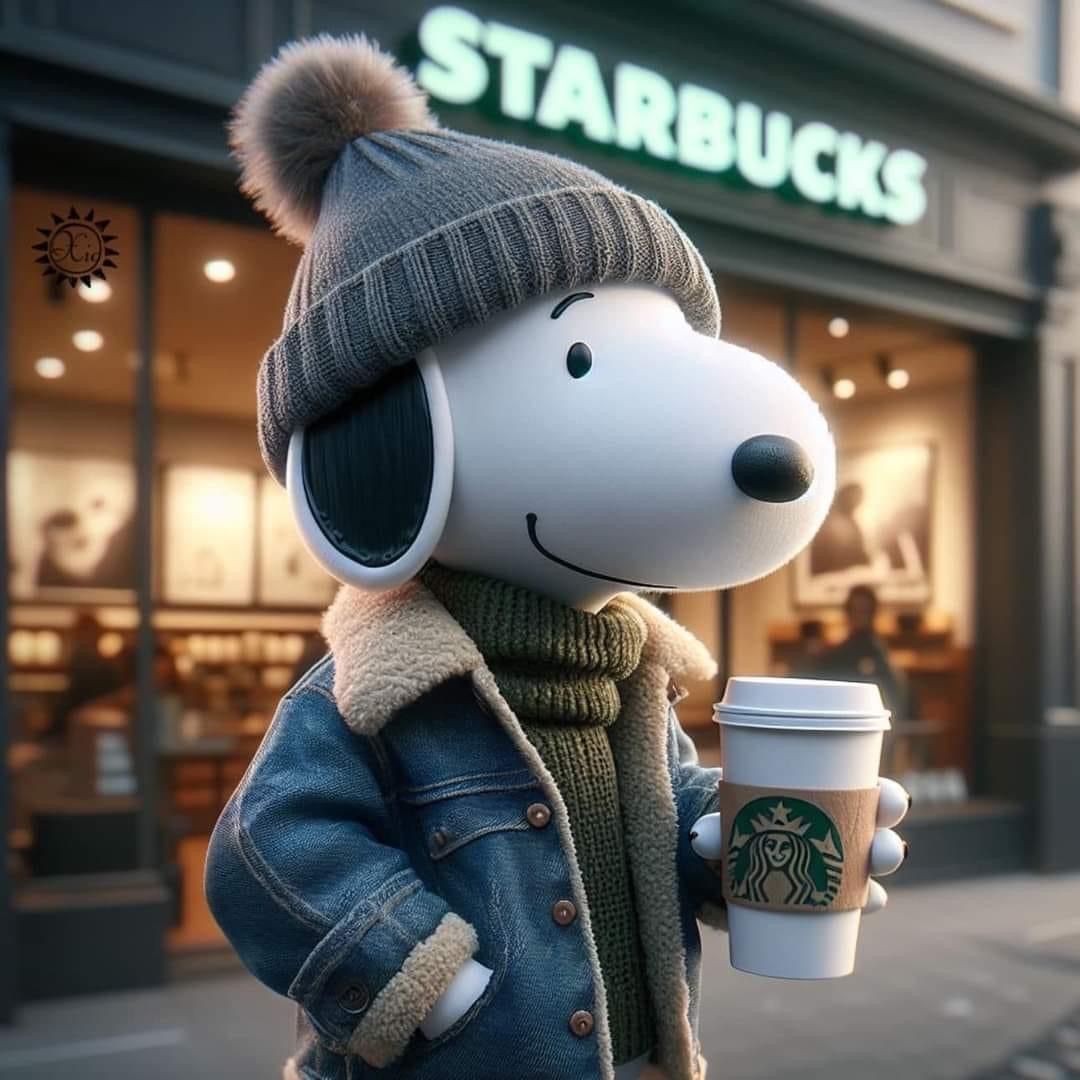 1080x1080 Snoopy bucks. Snoopy live photo, Snoopy and starbucks, Snoopy image