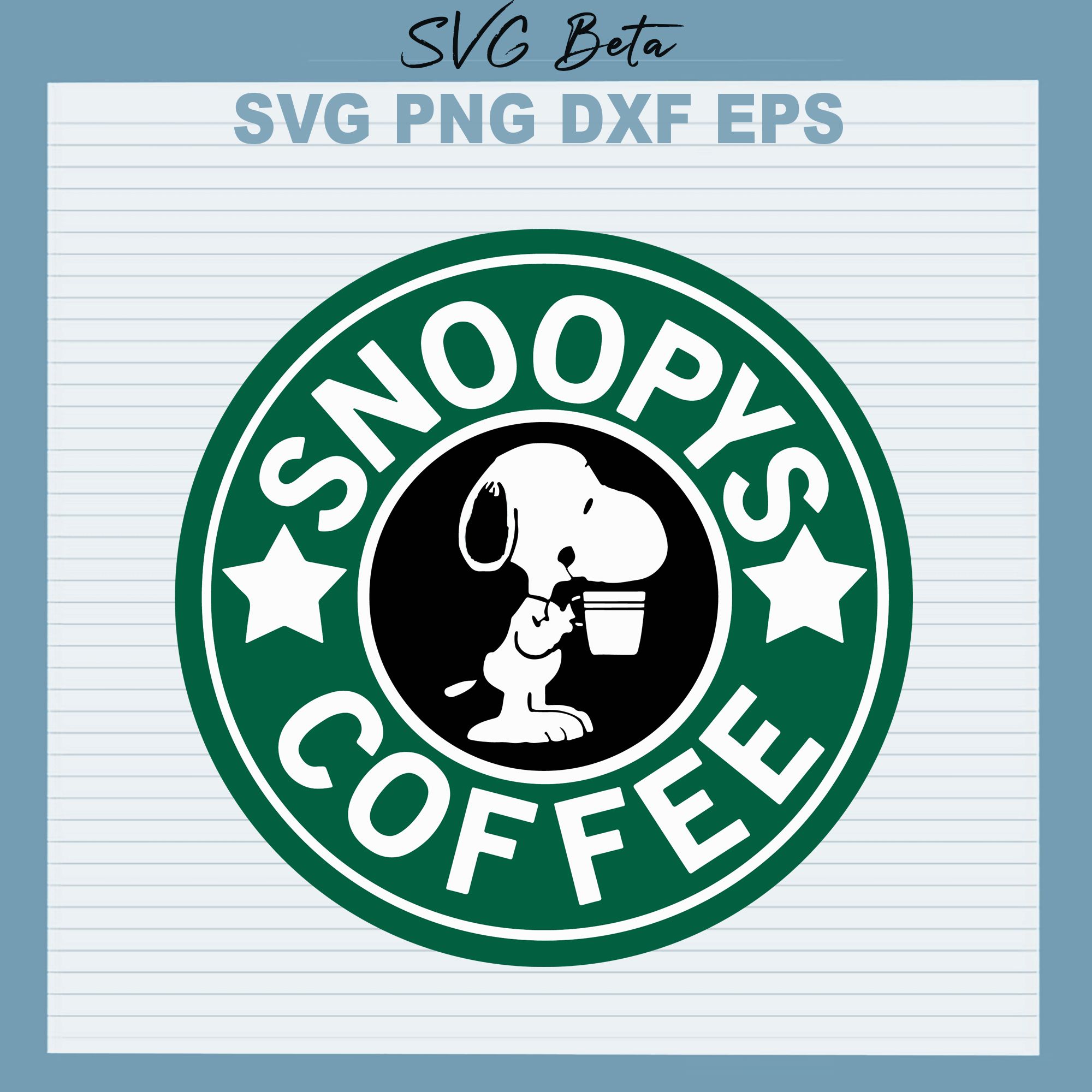 2000x2000 Snoopy Starbuck coffee high quality SVG cut files for handmade craft items