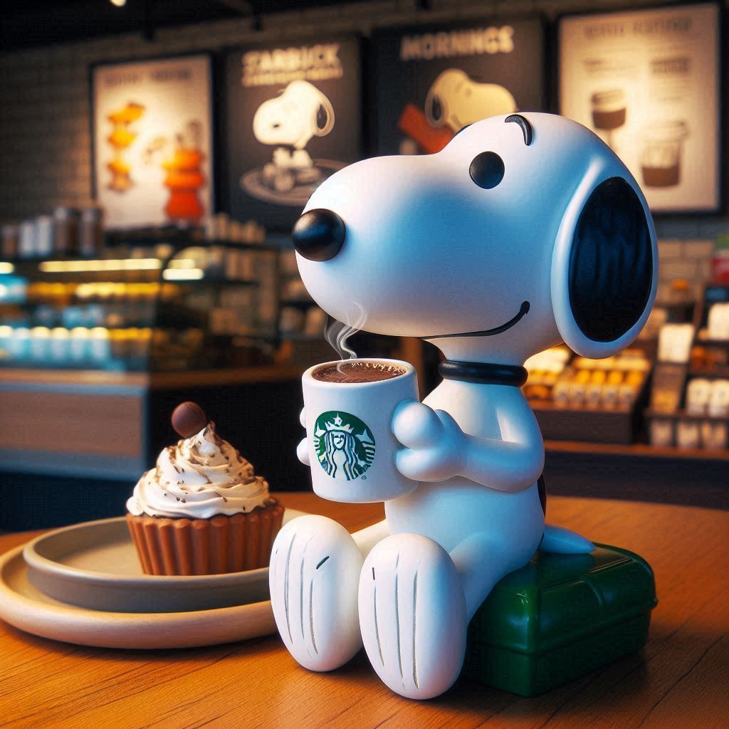 1024x1024 Snoopy bucks. Snoopy live photo, Snoopy and starbucks, Snoopy image