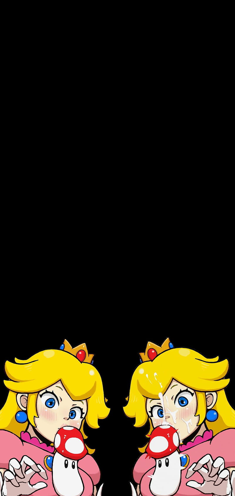 800x1689 Peach Lover Mushroom, amoled, blonde hair, mario, super mario, HD phone wallpaper