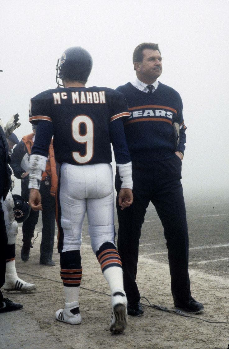 736x1123 Jim McMahon & Head Coach Mike Ditka. Chicago Bears. 80's