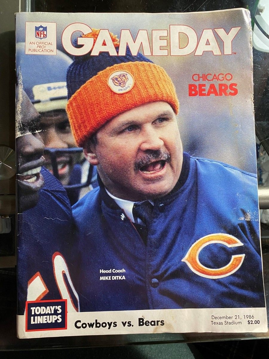 900x1200 Official NFL Program Cowboys Chicago Bears