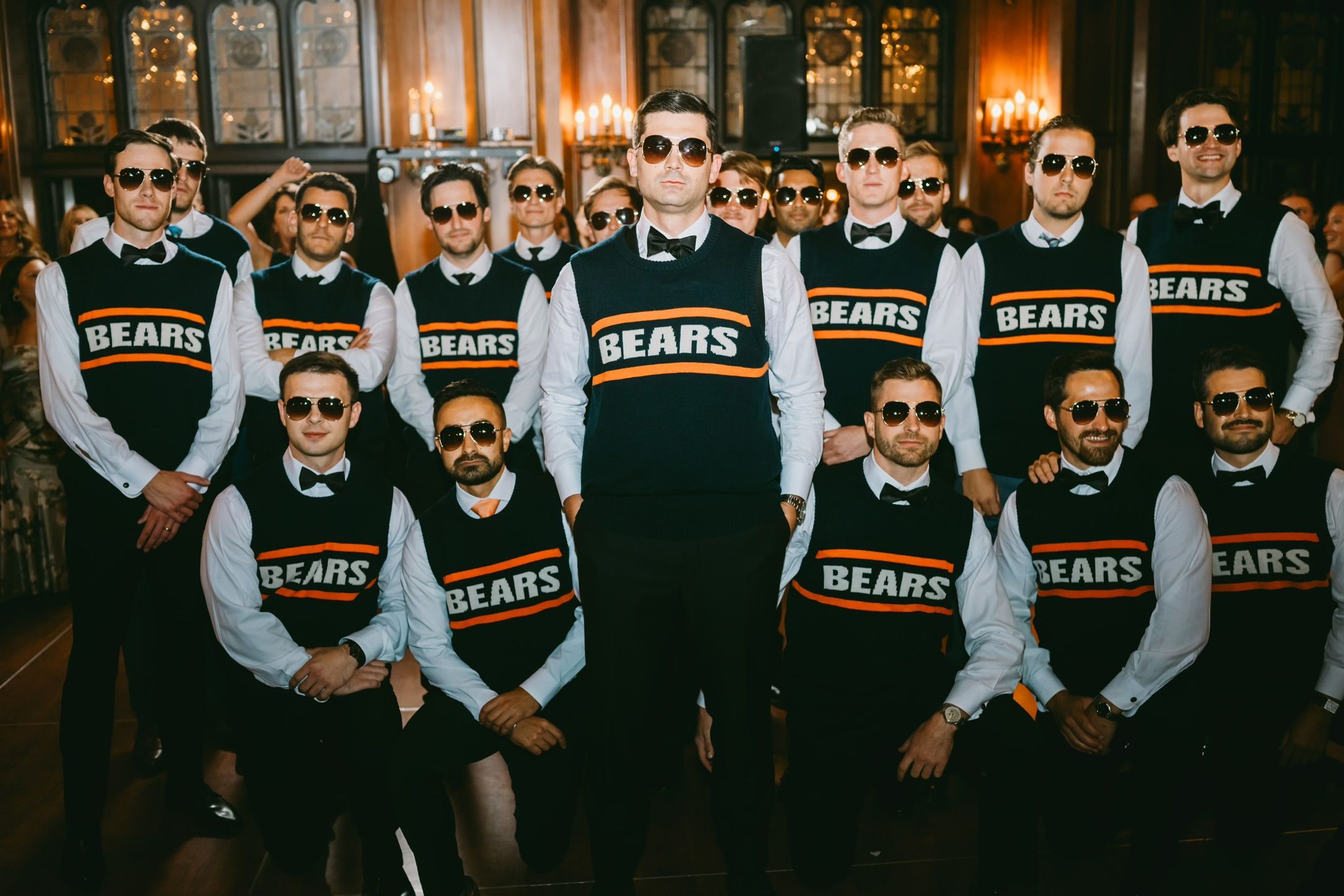 2172x1448 Groom and his groomsmen dress up like Mike Ditka. Again