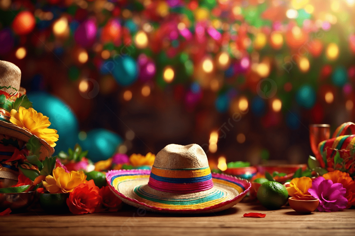 1200x800 Happy Mexican Independence Day With Sombrero Hat And Maracas, Cinco De Mayo, Mexican, Mexican Independence Day Celebration Background Image And Wallpaper for Free Download