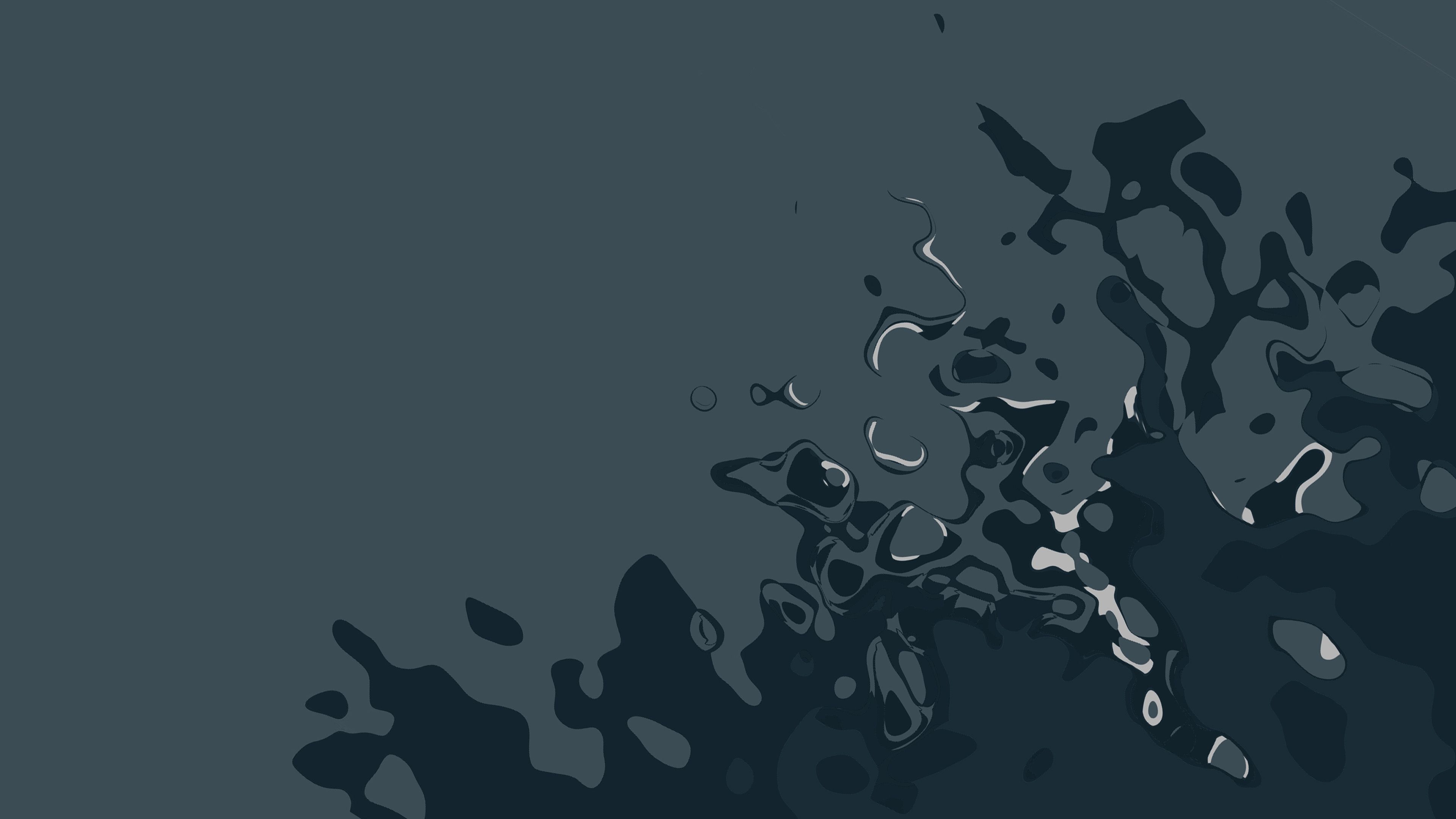 3840x2160 Dark Ash Paint Splash 4K HD Abstract Wallpaper
