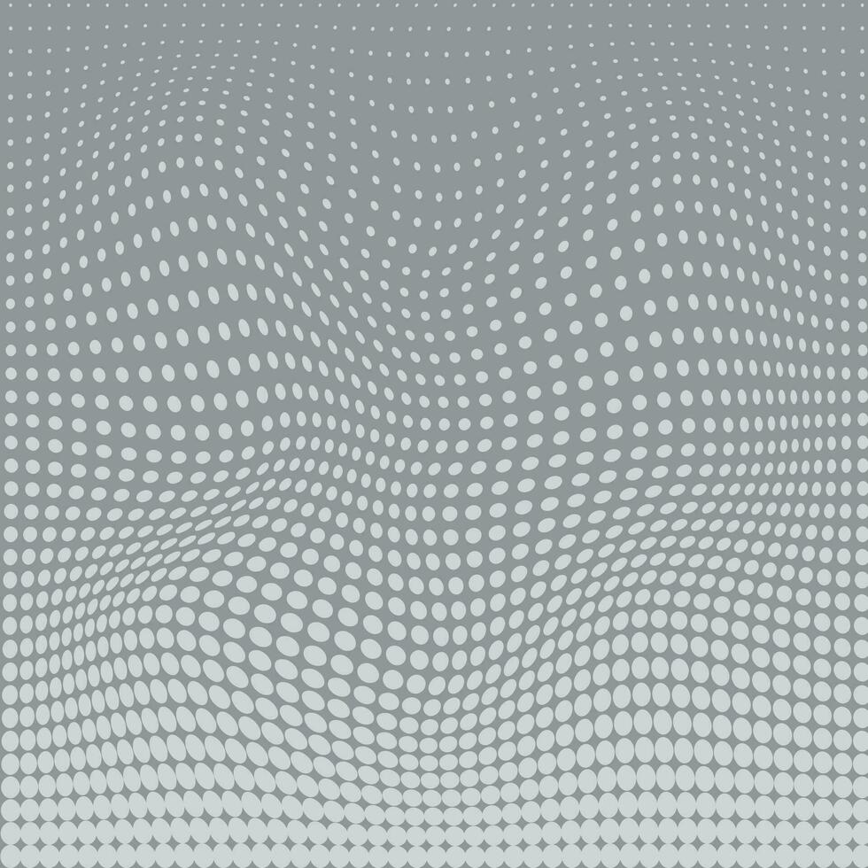 980x980 abstract lite grey ash color polka dot blend halftone wavy distort pattern on grey ash color background