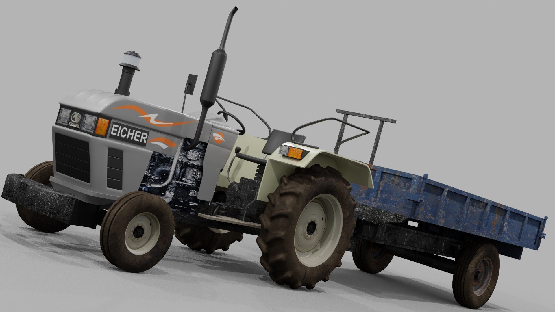 1920x1080 3D Eicher Tractor