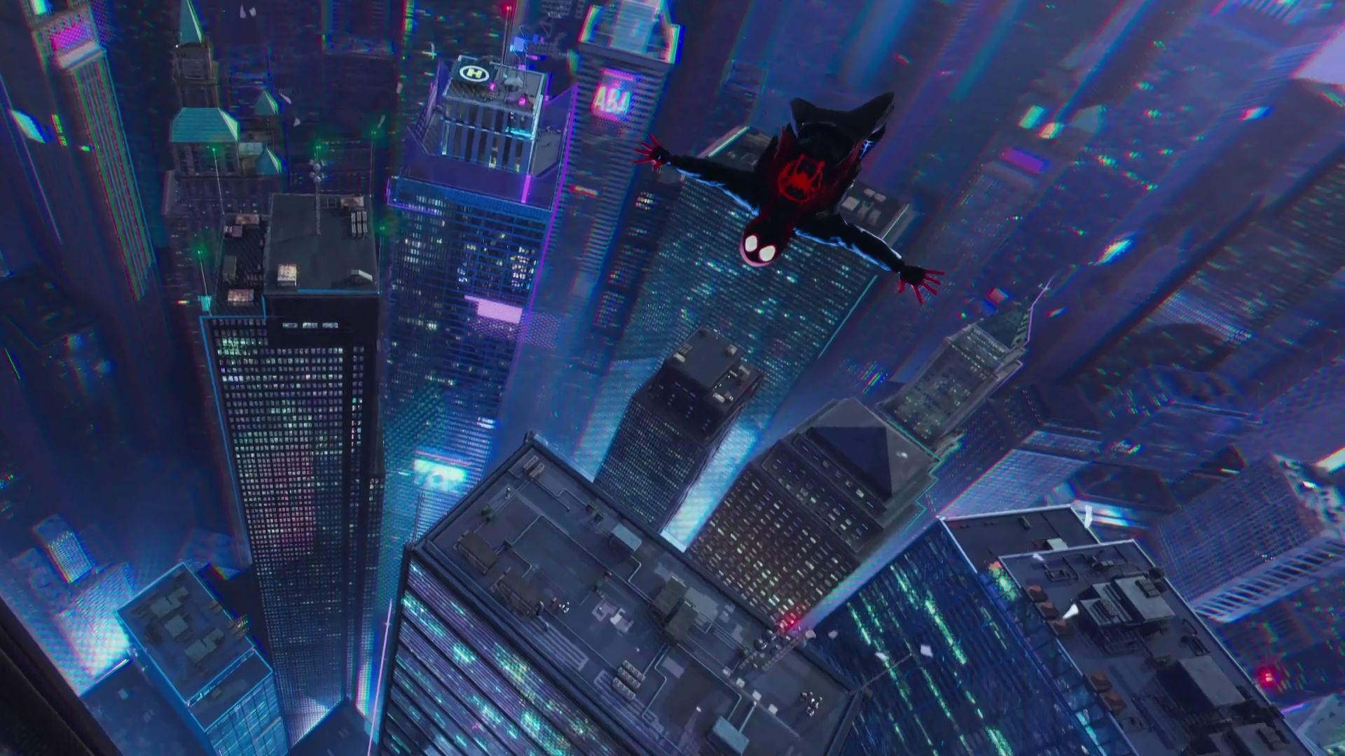 1920x1080 Miles Morales free falling