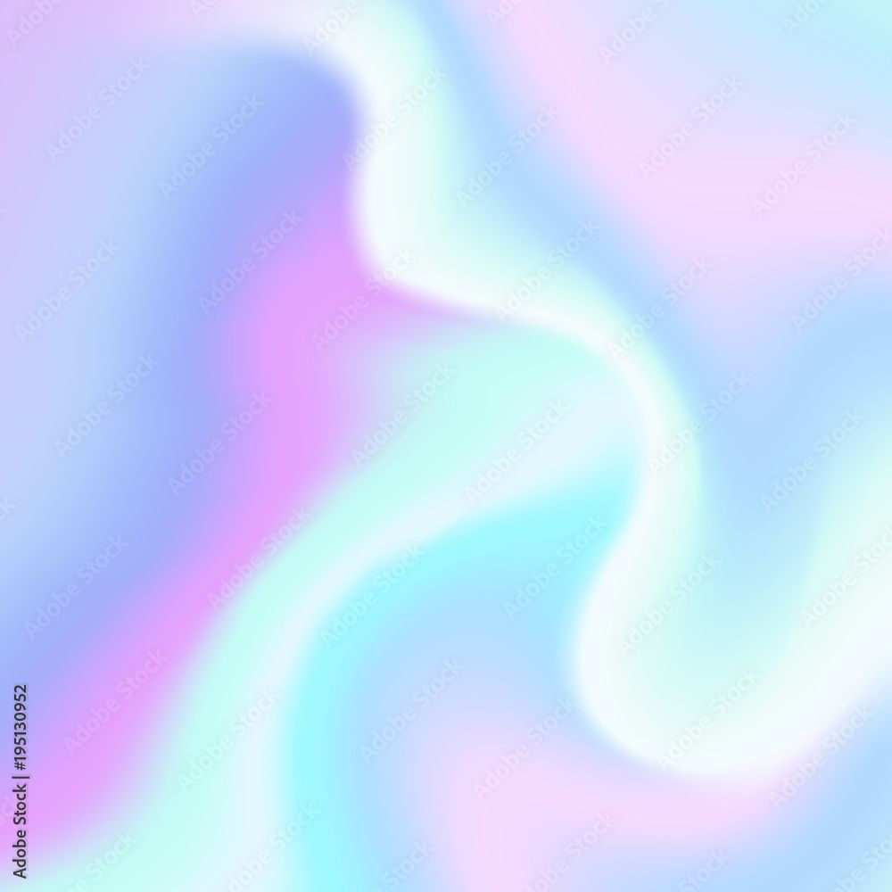1000x1000 Vector de Stock Holographic abstract background in pastel, neon color design