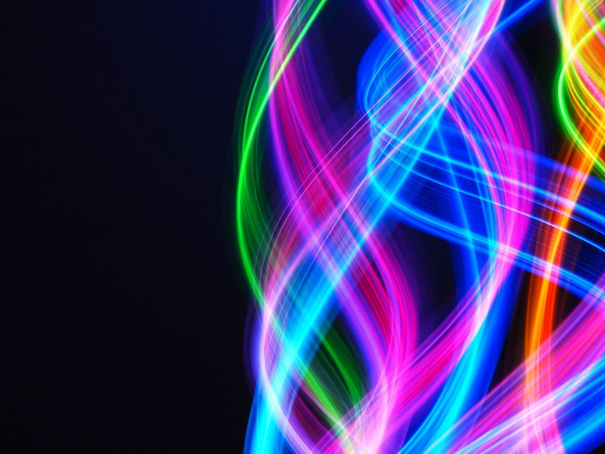 2560x1920 Vibrant Neon Flow: Abstract Pastel HD Wallpaperx1920