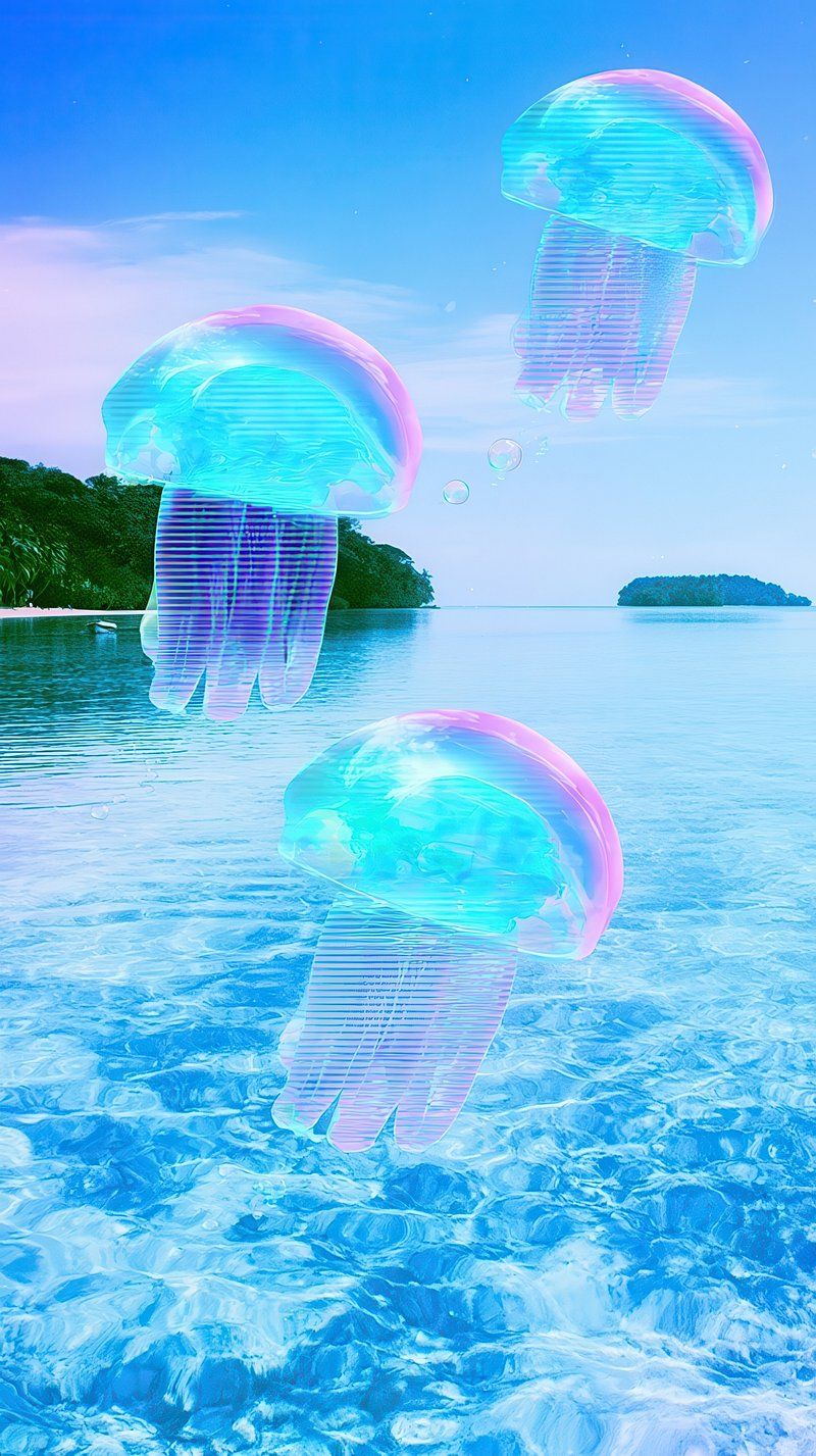 800x1427 Neon Sea Image Wallpaper