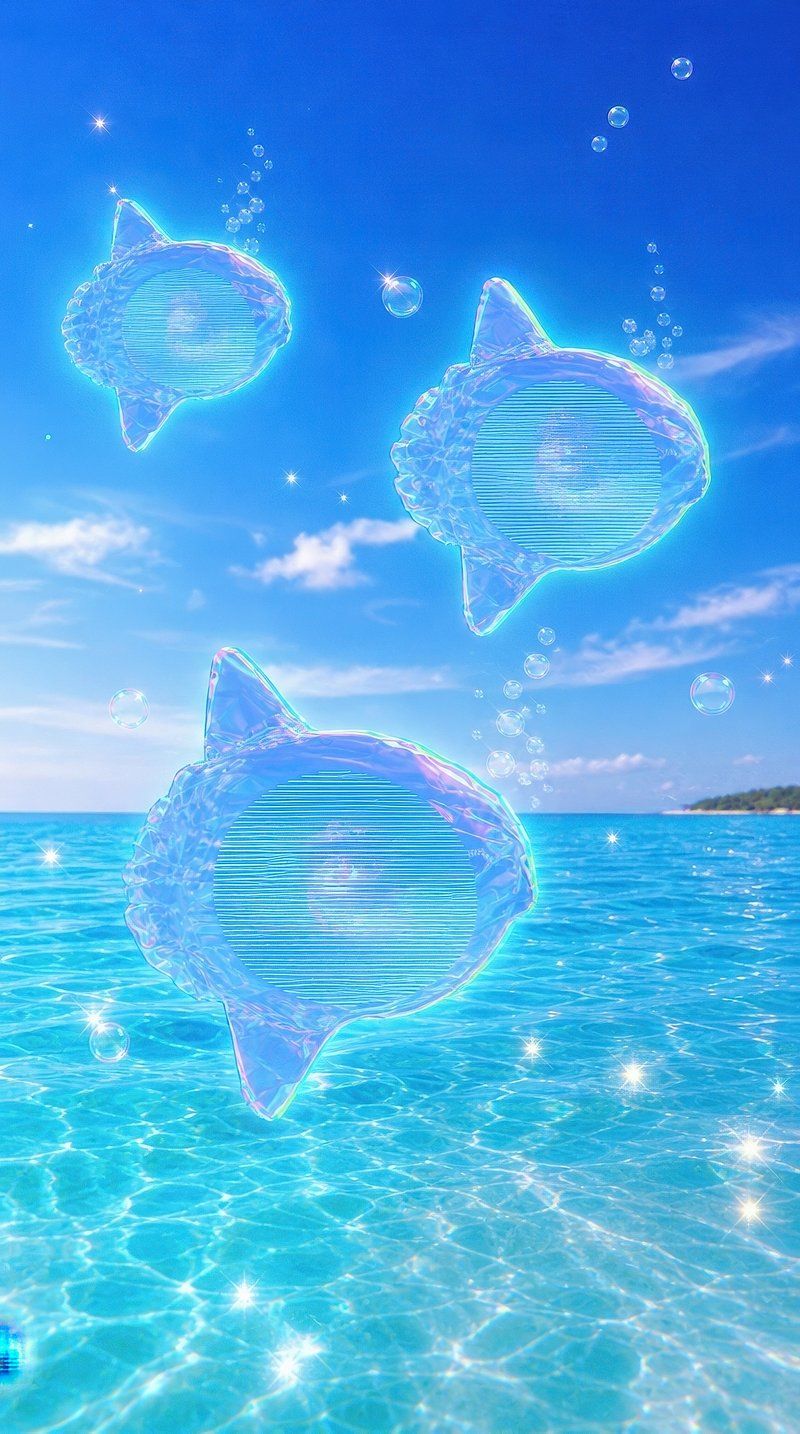 800x1434 Neon Sea Image Wallpaper