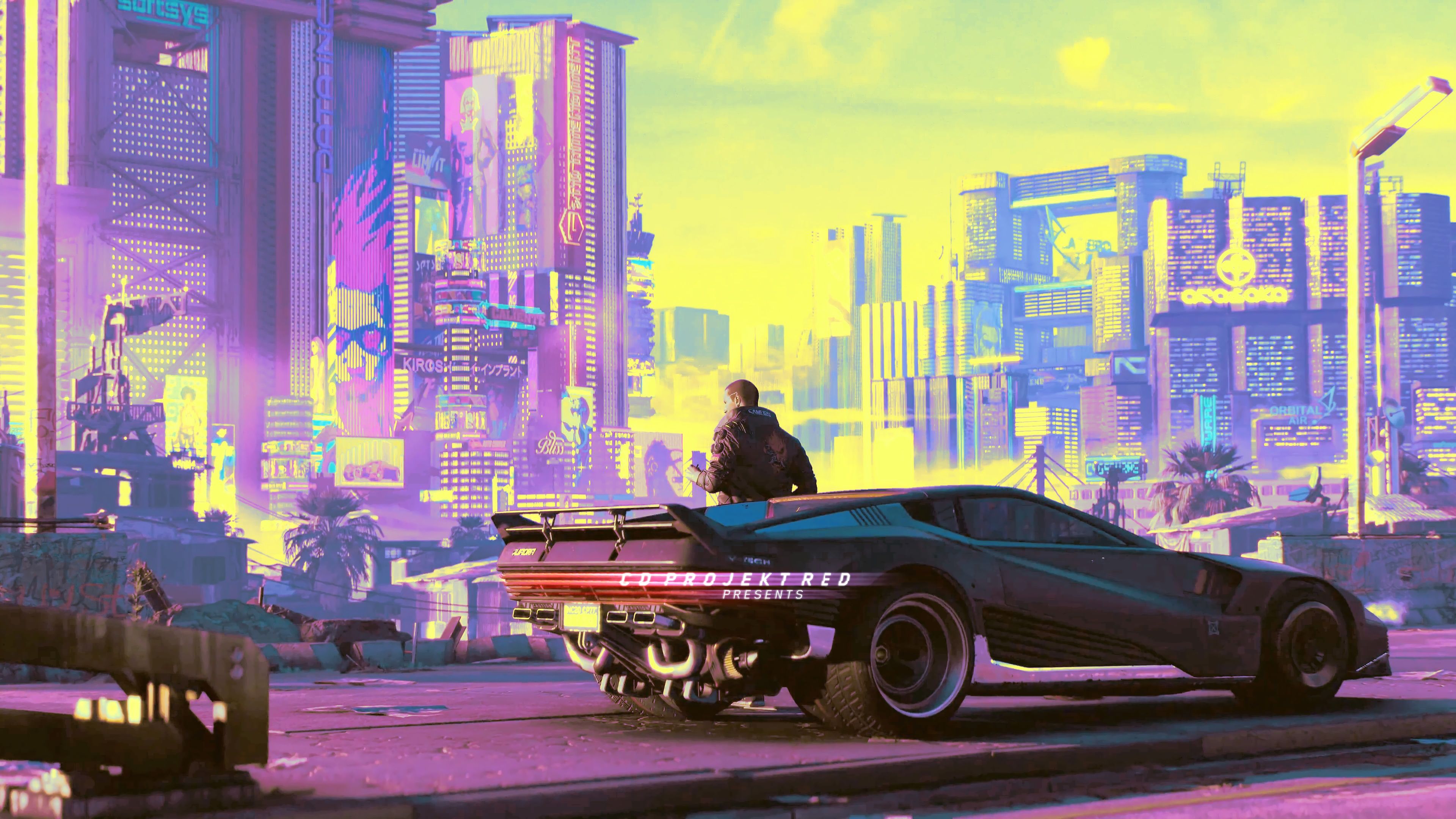 3840x2160 Cyberpunk 2077 V Car Quadra V Tech 4K Wallpaper HD