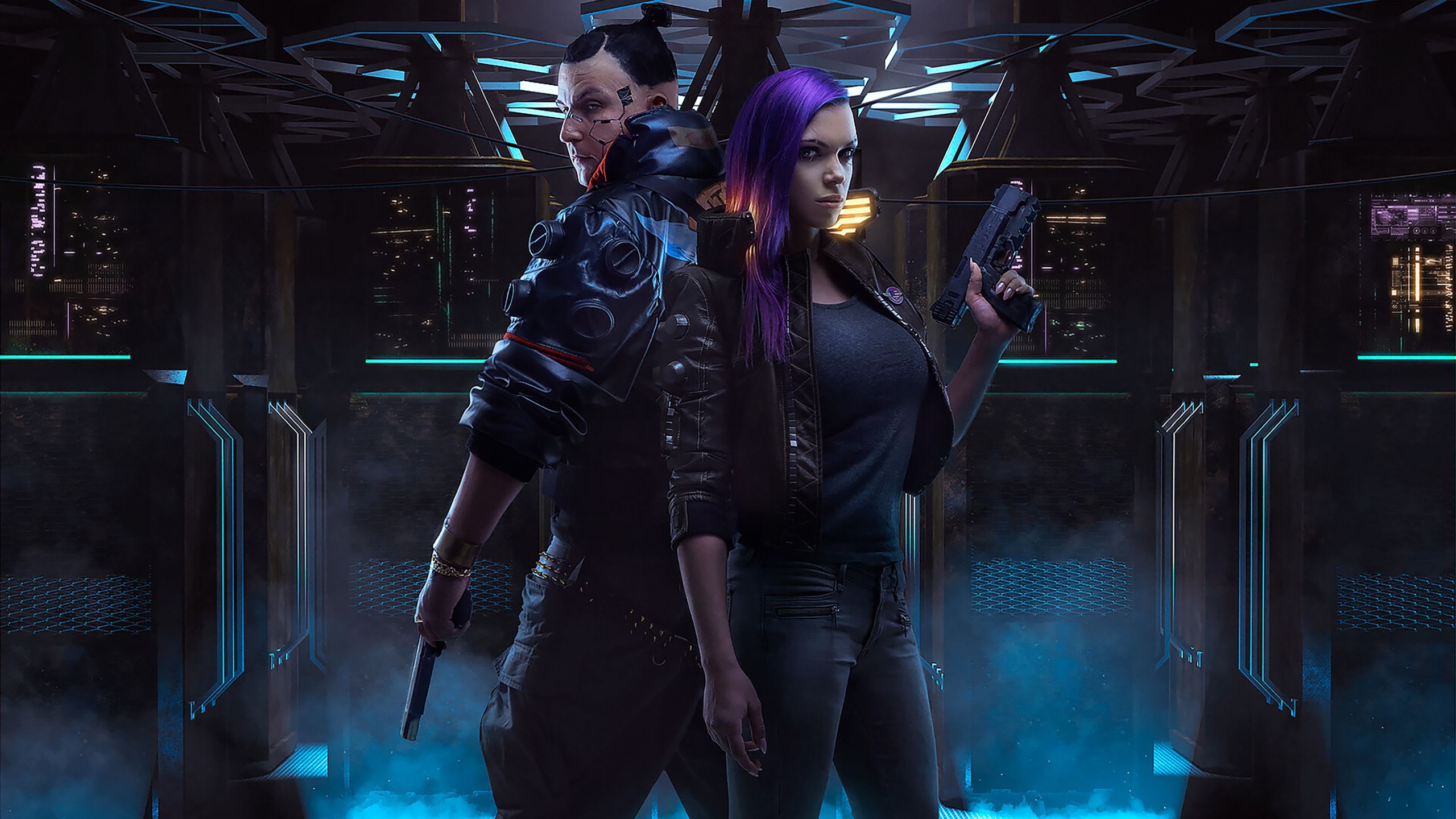 2560x1440 Cyberpunk 2077 V & Jackie Welles Wallpaper