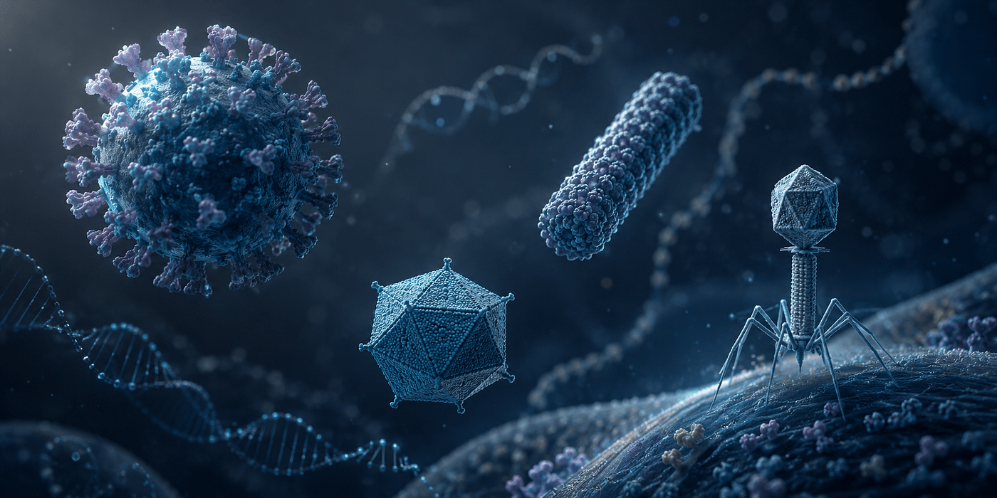 1400x700 Don't Sound Stupid About Viruses. A beginner's map to viral shapes. by Arturo R Montesinos
