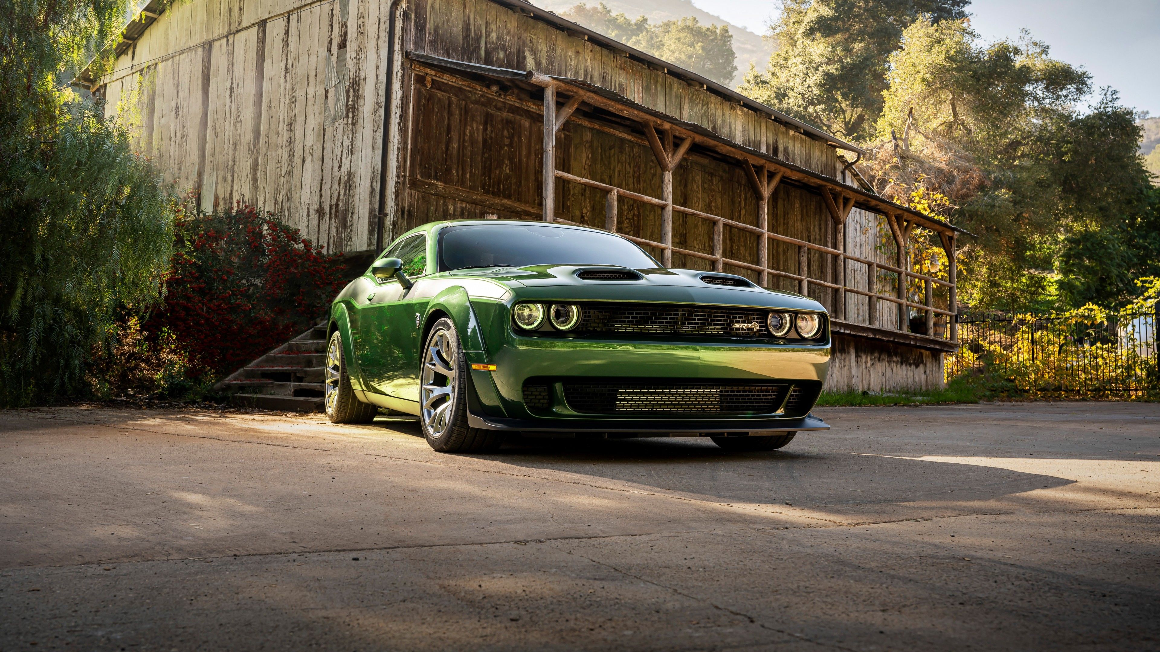 3840x2160 Green, Dodge, Challenger, SRT Hellcat, Redeye, Widebody, Jailbreak, 2022 4K 3 5K HD Cars Wallpaper