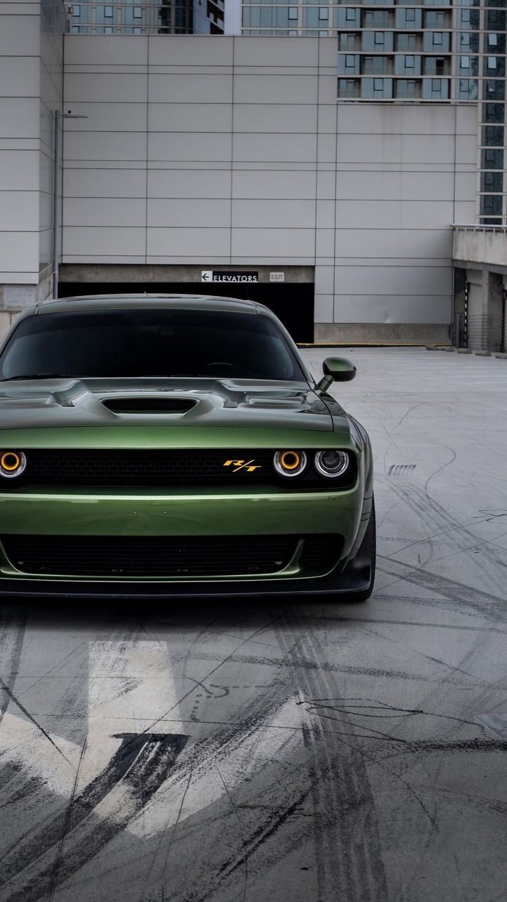 736x1308 Wallpaper green, car, challenger, snow, winter, Cars 4K by Mohmmad25. Download wallpaper green, car, challenger, snow, winter for free