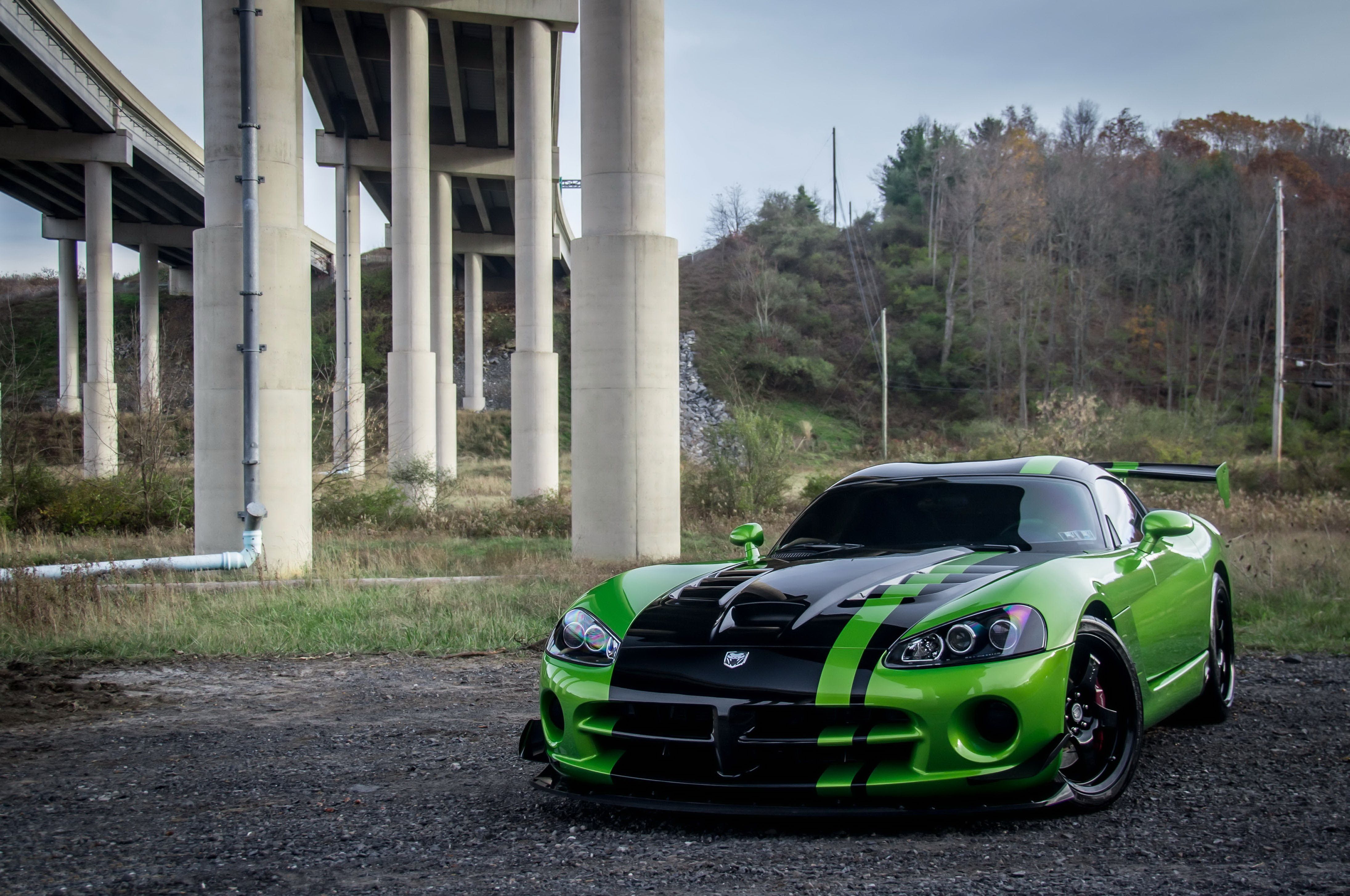 4382x2909 Free green, Dodge, Viper 4К wallpaper for desktop and phone