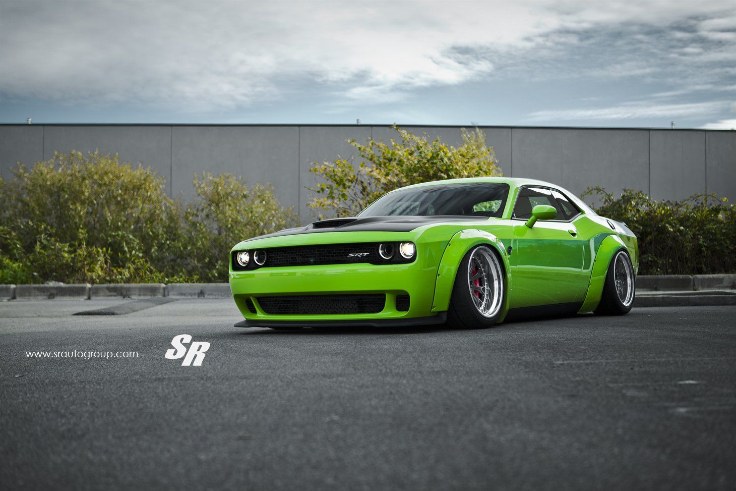 1460x973 dodge, Challenger, Bodykit, Cars, Modified, Green Wallpaper HD / Desktop and Mobile Background