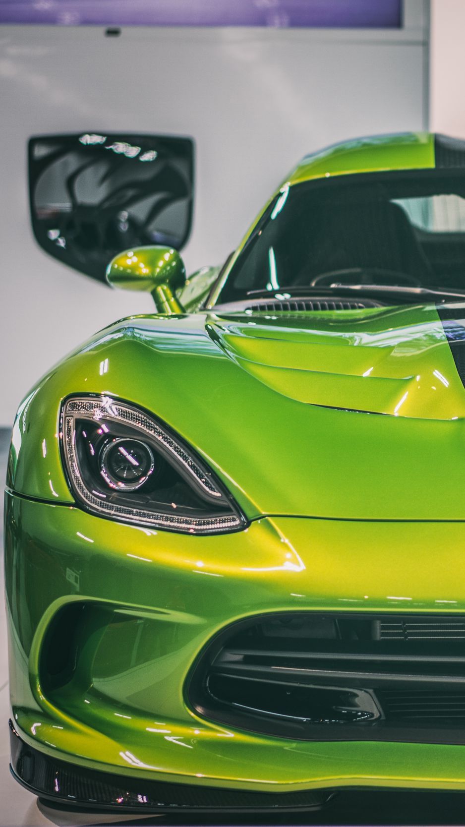 938x1668 Download Wallpaper 938x1668 Dodge Viper, Dodge, Sports Car, Front View, Motor Show Iphone 8 7 6s 6 For Parallax HD Background
