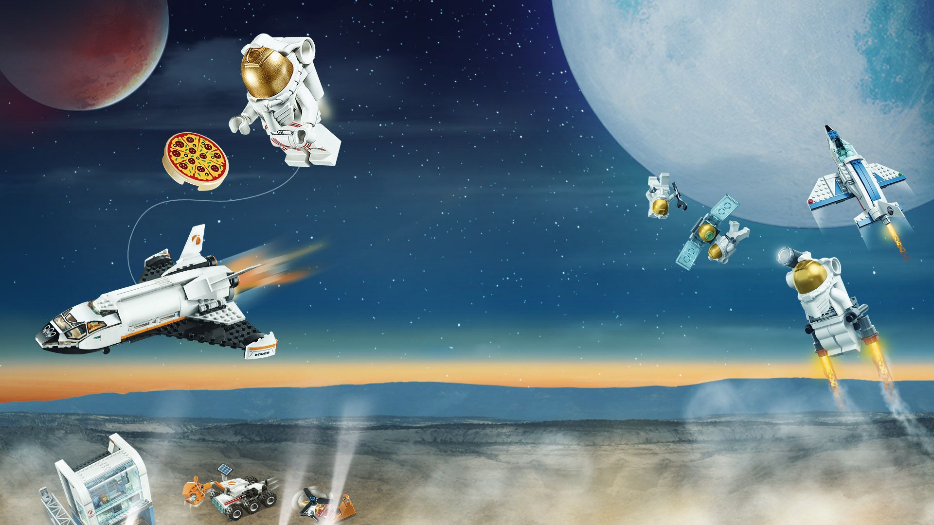 1920x1080 Lego Space Wallpaper