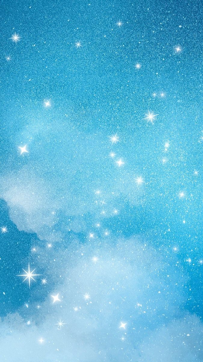 675x1200 Download premium image of Stars mobile background, sparkling blue sky design by Busbus about shooting stars, iphone wallpaper, aesthetic light blue background, glitter diamond, and cute diamond wallpaper 4215576
