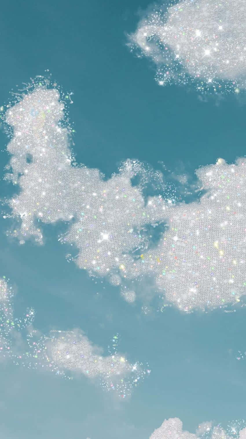 850x1511 Download Glittering Clouds Aesthetic Sky Wallpaper