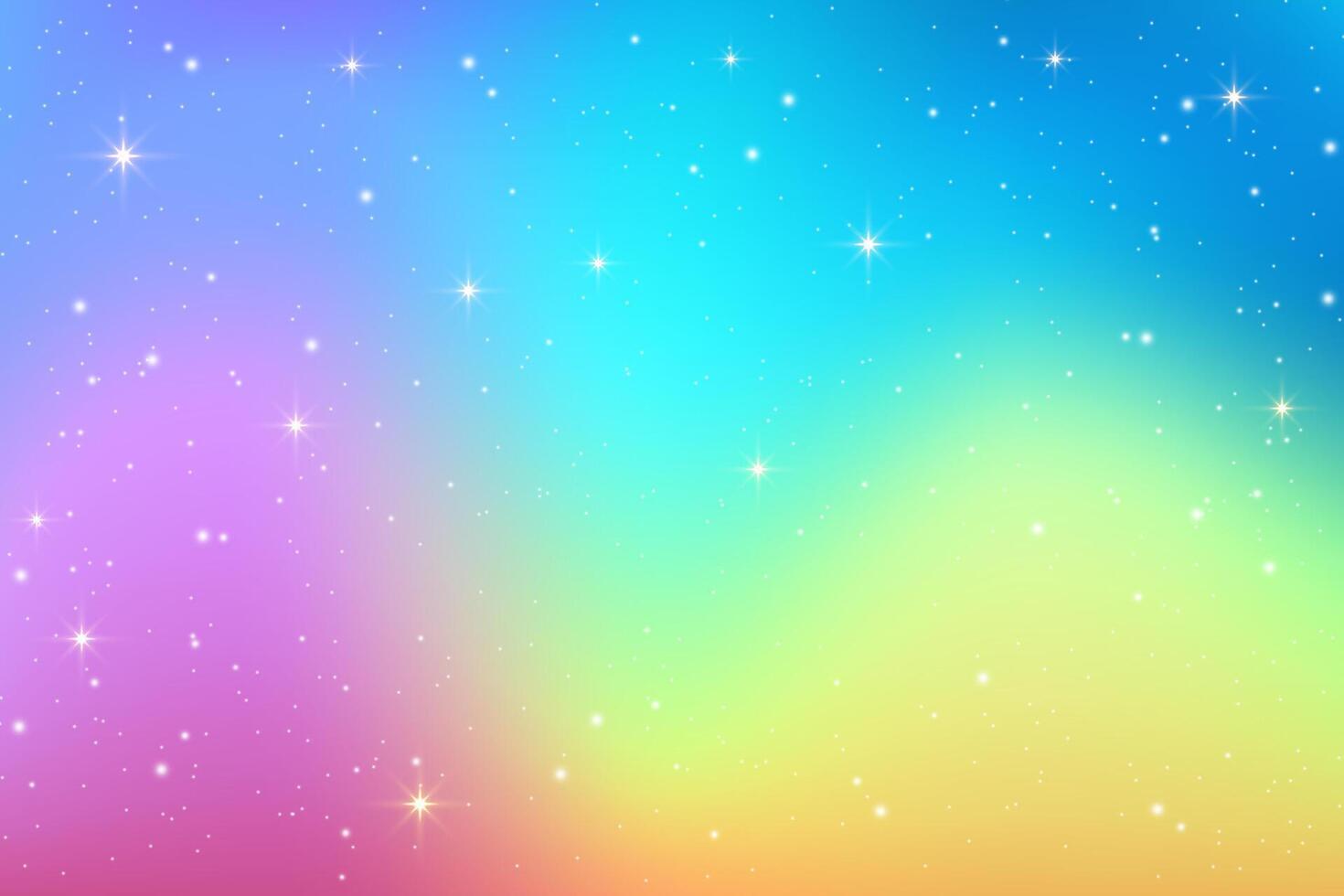 1470x980 Rainbow gradient background. Abstract unicorn pastel sky with magic stars. Soft gradation fairy bg with glitter and sparkles. Fantastic iridescent wavy wallpaper