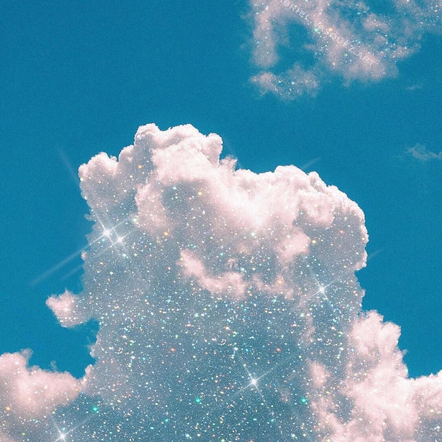 1440x1440 Glitter Cloud Wallpaper