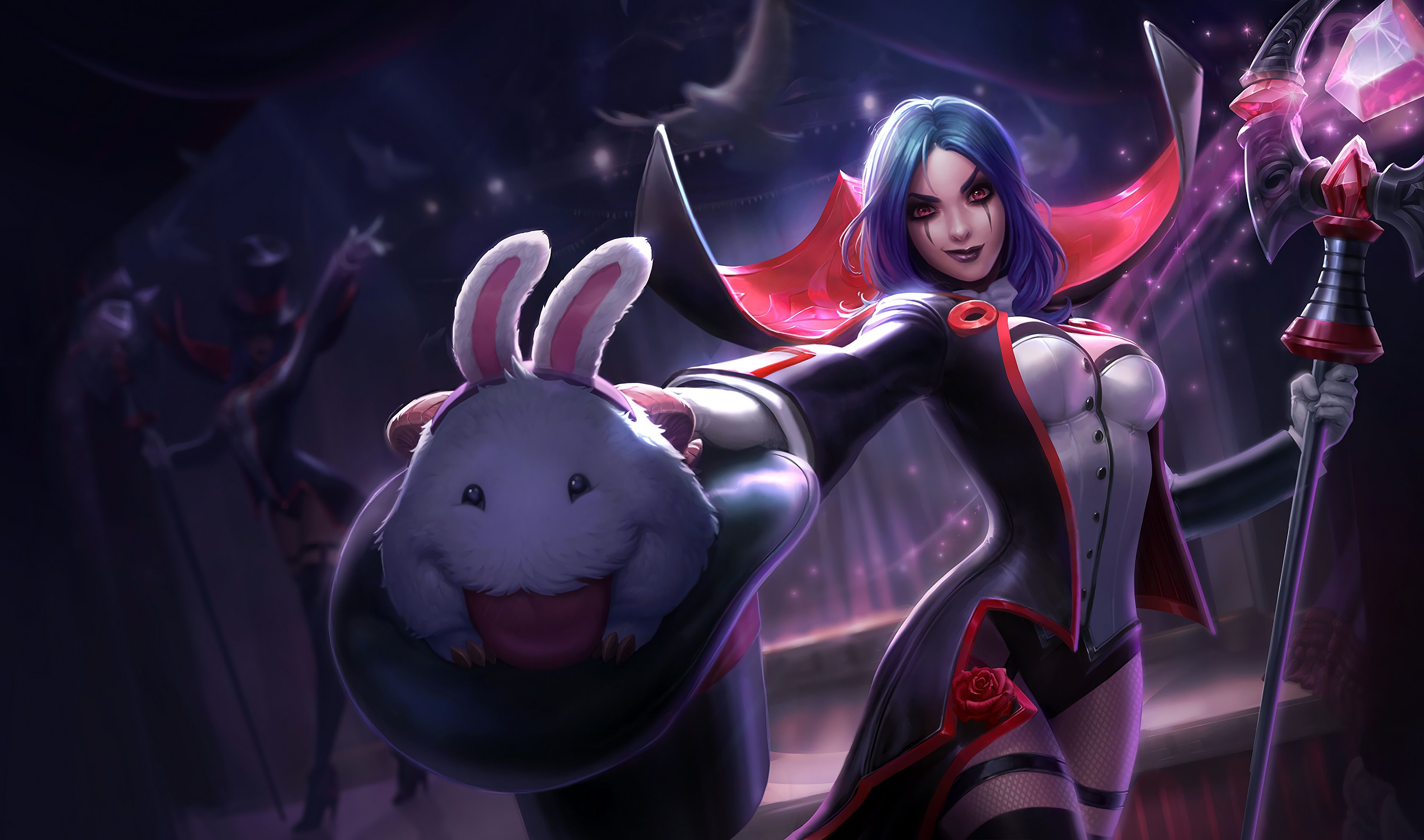 3840x2266 Wallpaper staff, artwork, League of Legends, Poro, Leblanc, Prestigious, LoL, League Of Legends for mobile and desktop, section игры, resolution 3840x2266