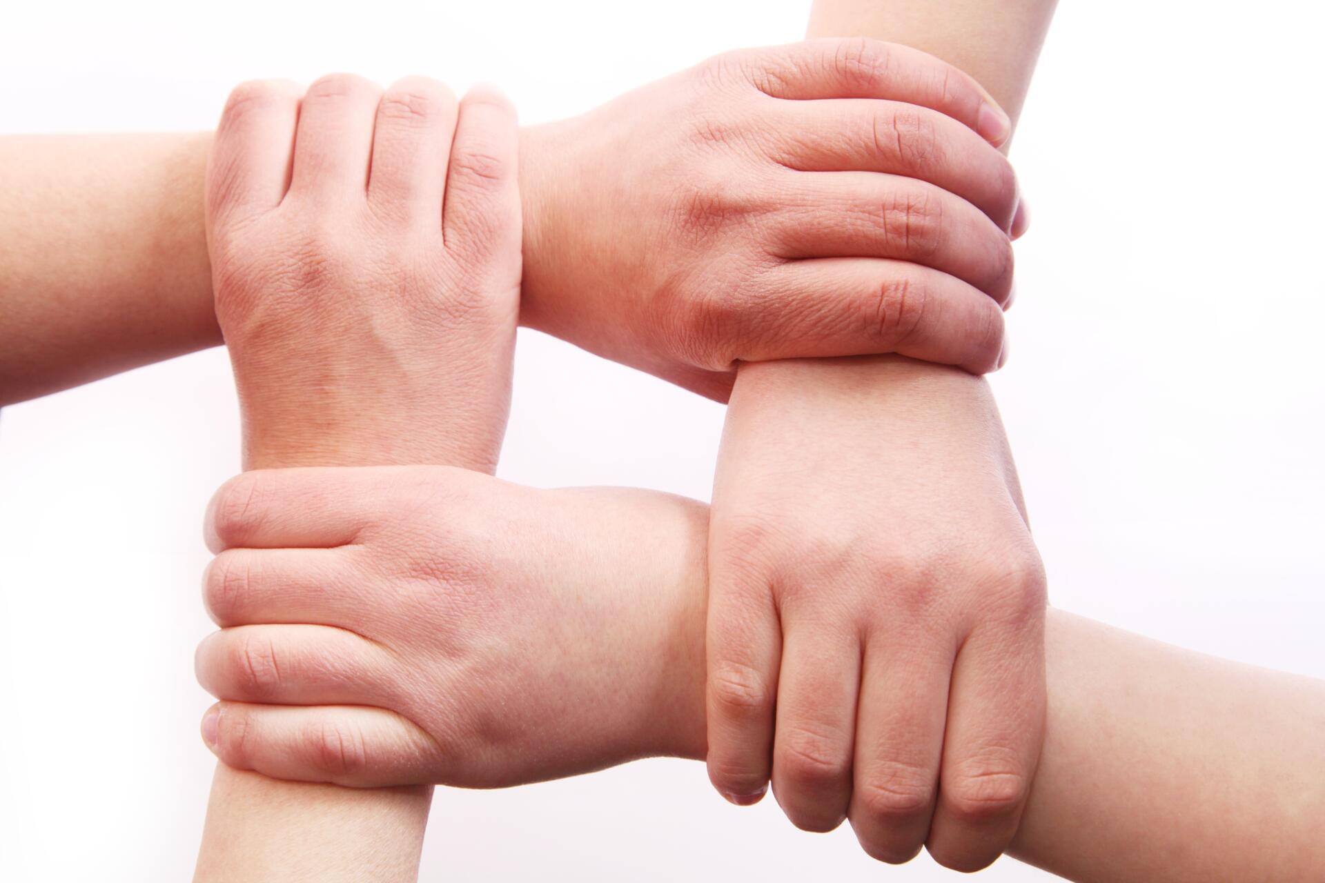 1920x1280 People Four Hands Holding Together