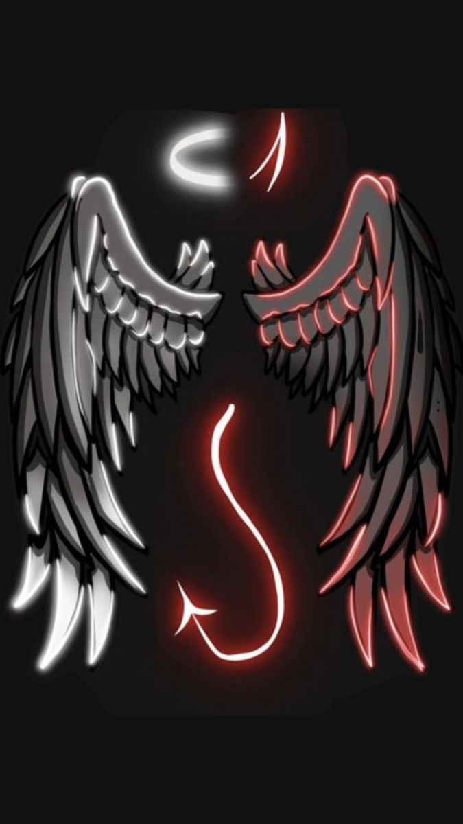 675x1200 Anime. Half angel half demon, Demon wings, Wings wallpaper