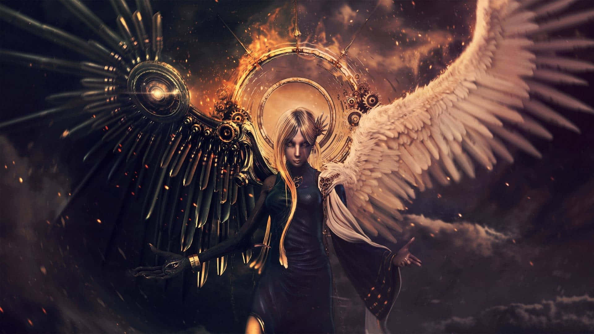 1920x1080 Half Angel Half Demon Wallpaper