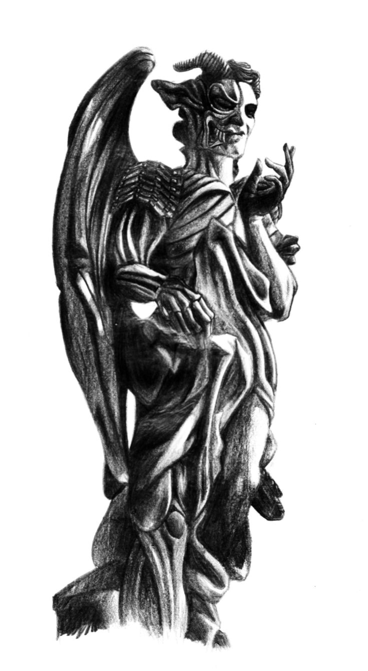 735x1340 Half angel half demon wallpaper. Wing tattoo men, Archangel michael tattoo, Devil